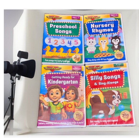 4 DVDs Rock N Learn Set Nursery Rhymes Kindergarten Silly Sing Alongs Preschool